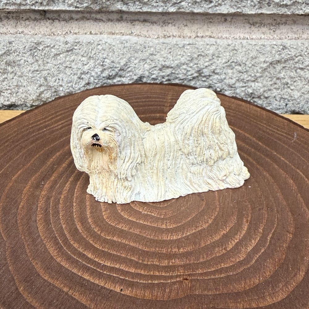 Maltese Resin  Dog Figurine